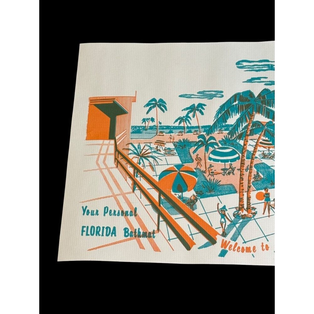 20 Vintage Paper Bathmat Bath Mat Smith-Lee Co. Florida 14 1/4" x 20 1/2" - Picture 6 of 16